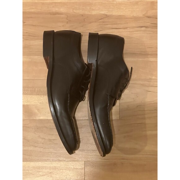 MENS ALLEN EDMONDS POWELL BLACK LEATHER OXFORDS DRESS SHOES SZ 10 D